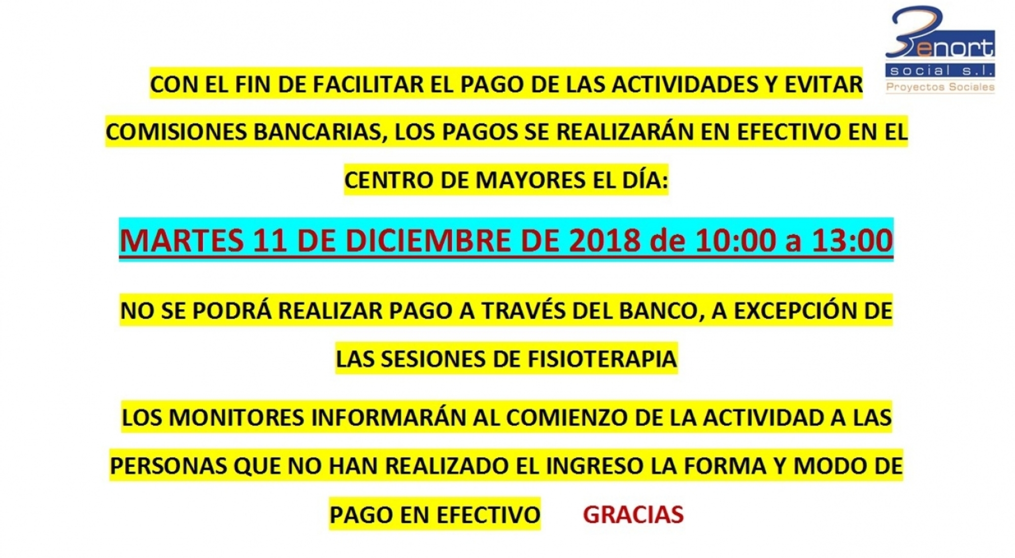 ANUNCIO PAGO DE ACTIVIDADES ENERO-MARZO 2019